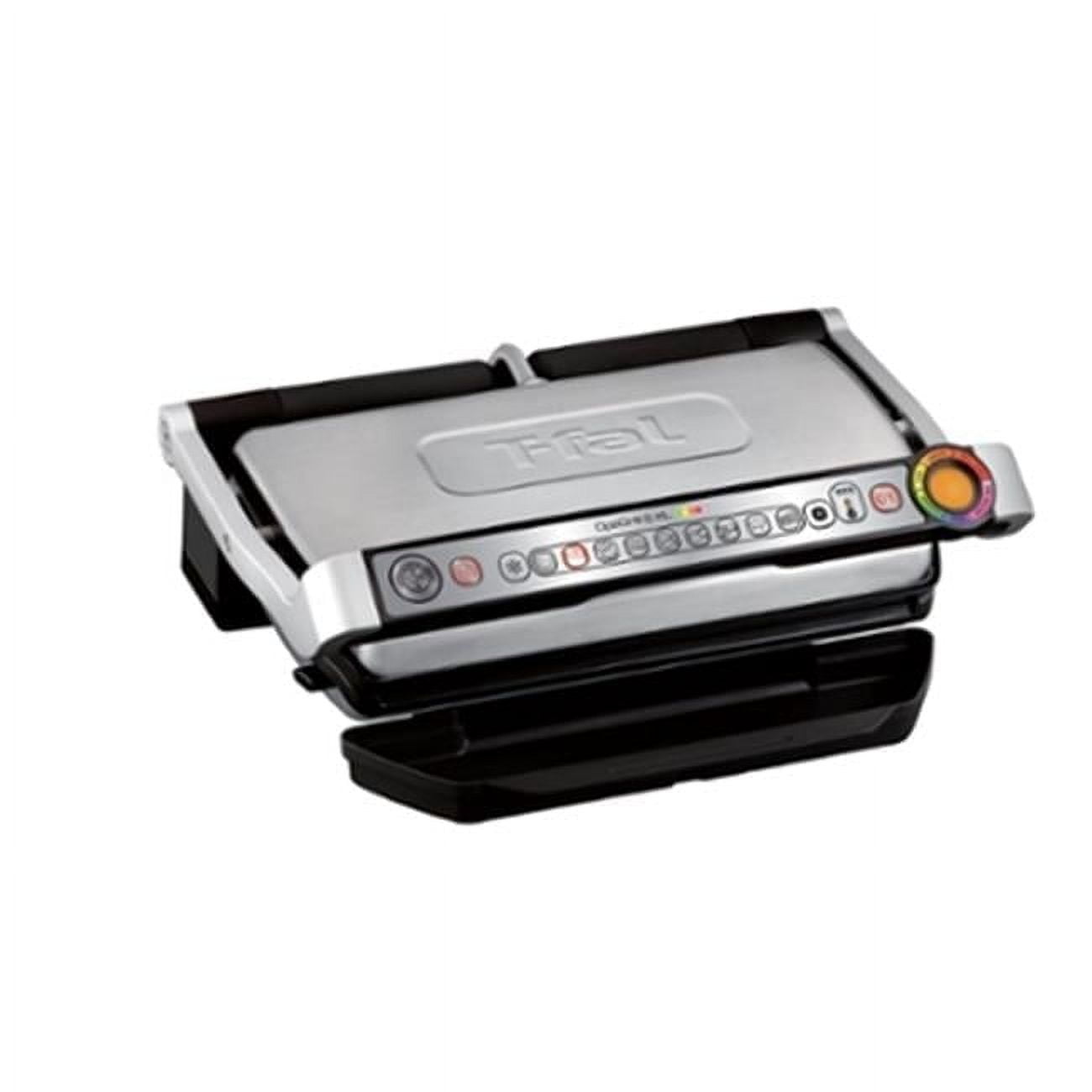 T-Fal OptiGrill Plus Extra Large Stainless Steel 1800 Watts, Large Indoor Electric Grill - Silver