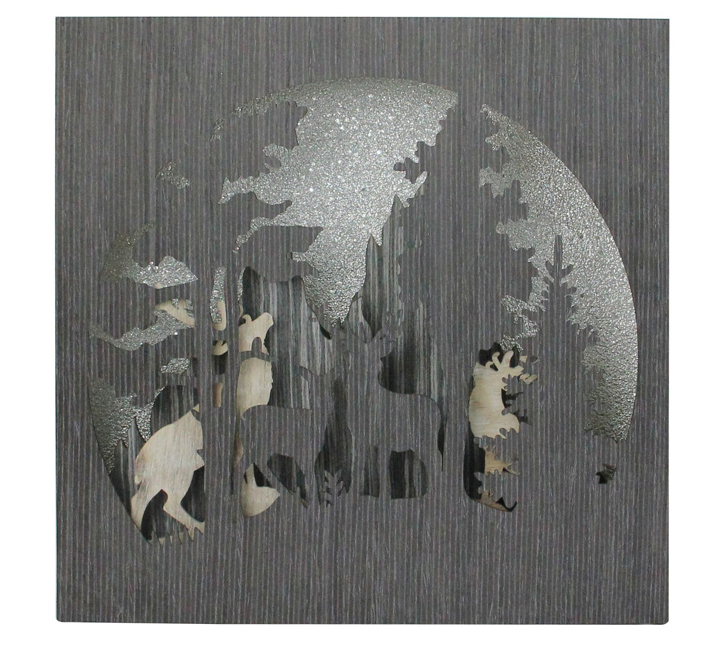 Northlight 13.75" Winter Woodland Deer Shadow Box Table Decor