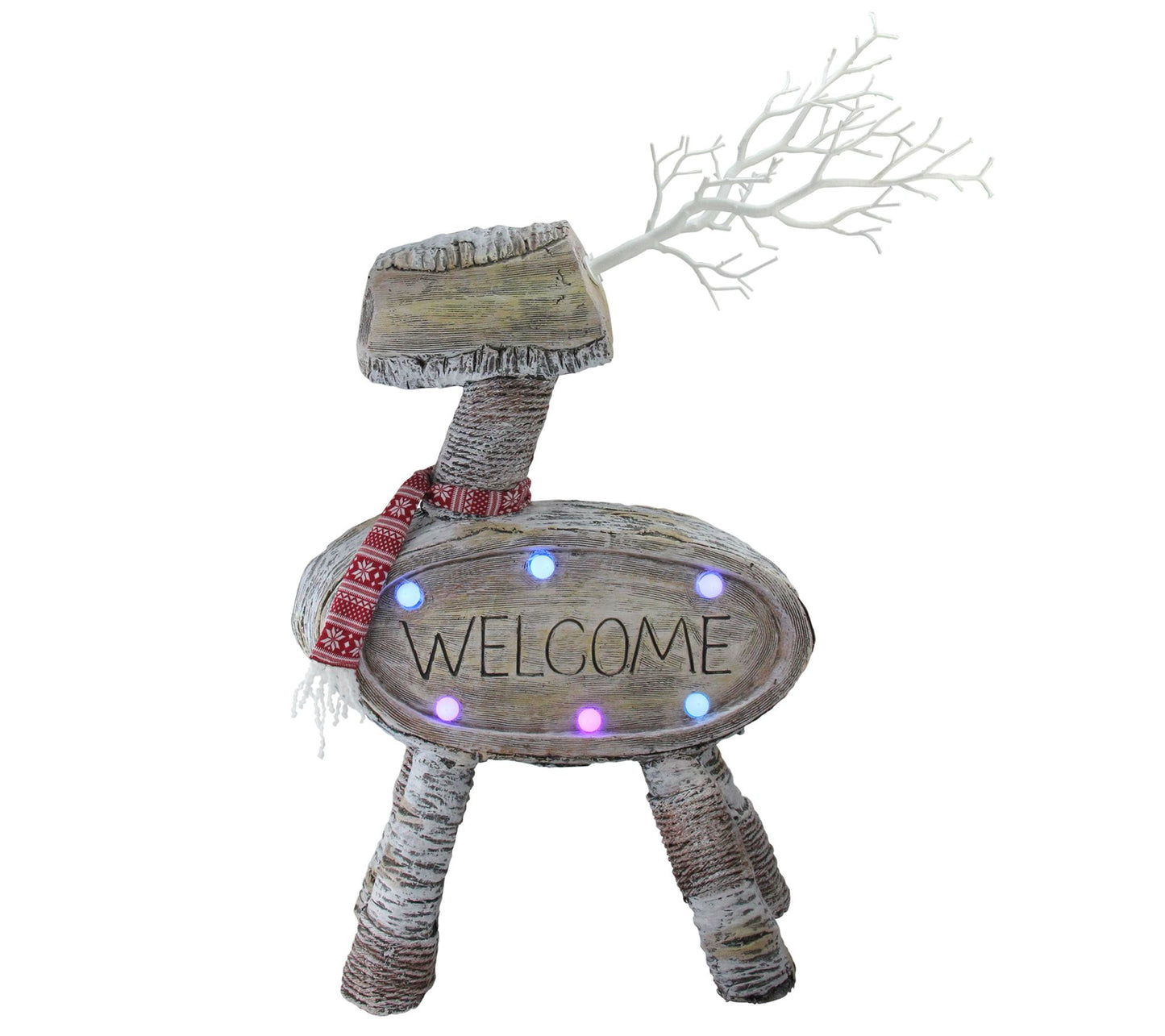 Northlight 23.5" Brown and White LED Lighted Reindeer Decor