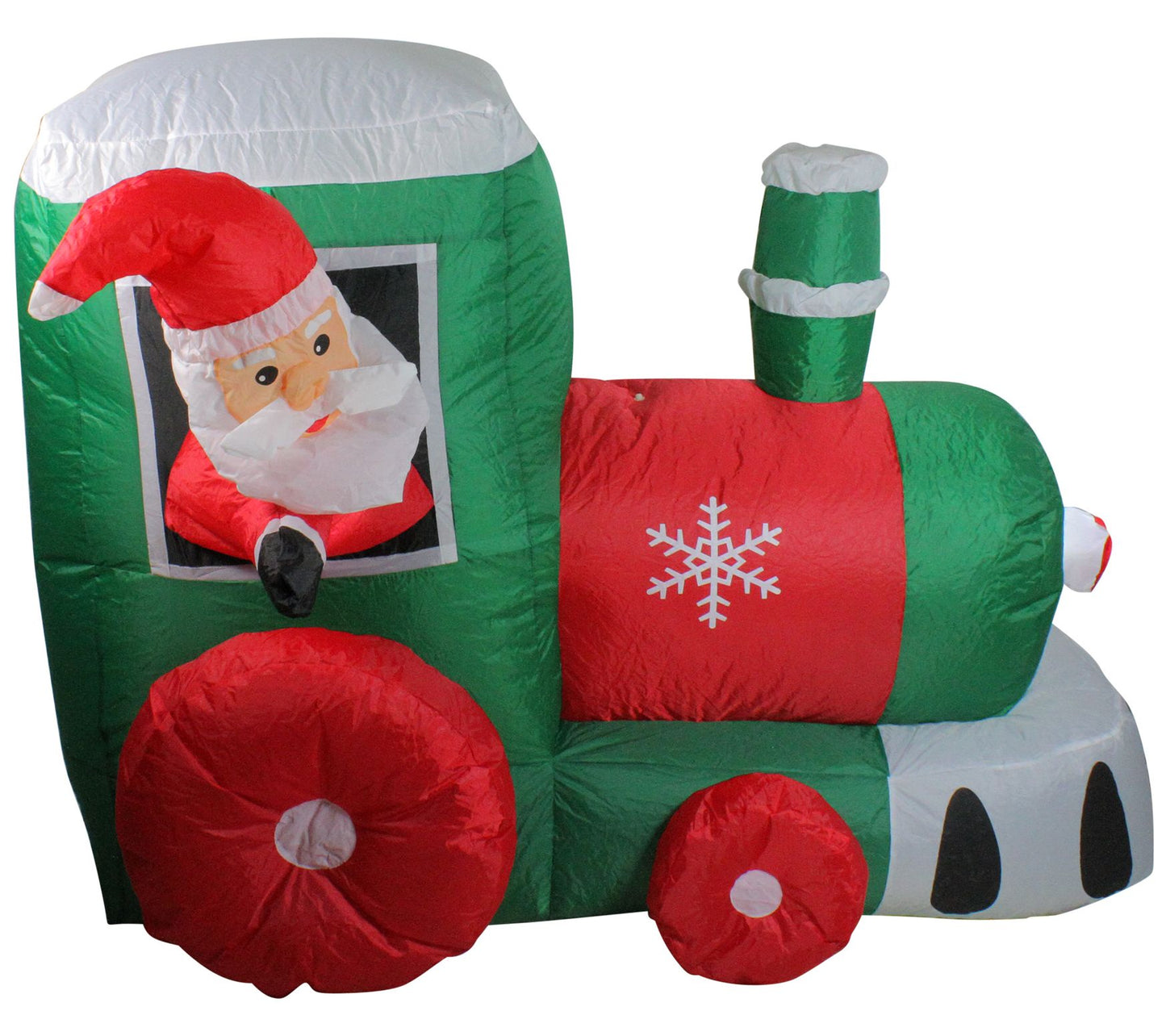 Northlight 4.5' Inflatable Santa on Locomotive Train Decor