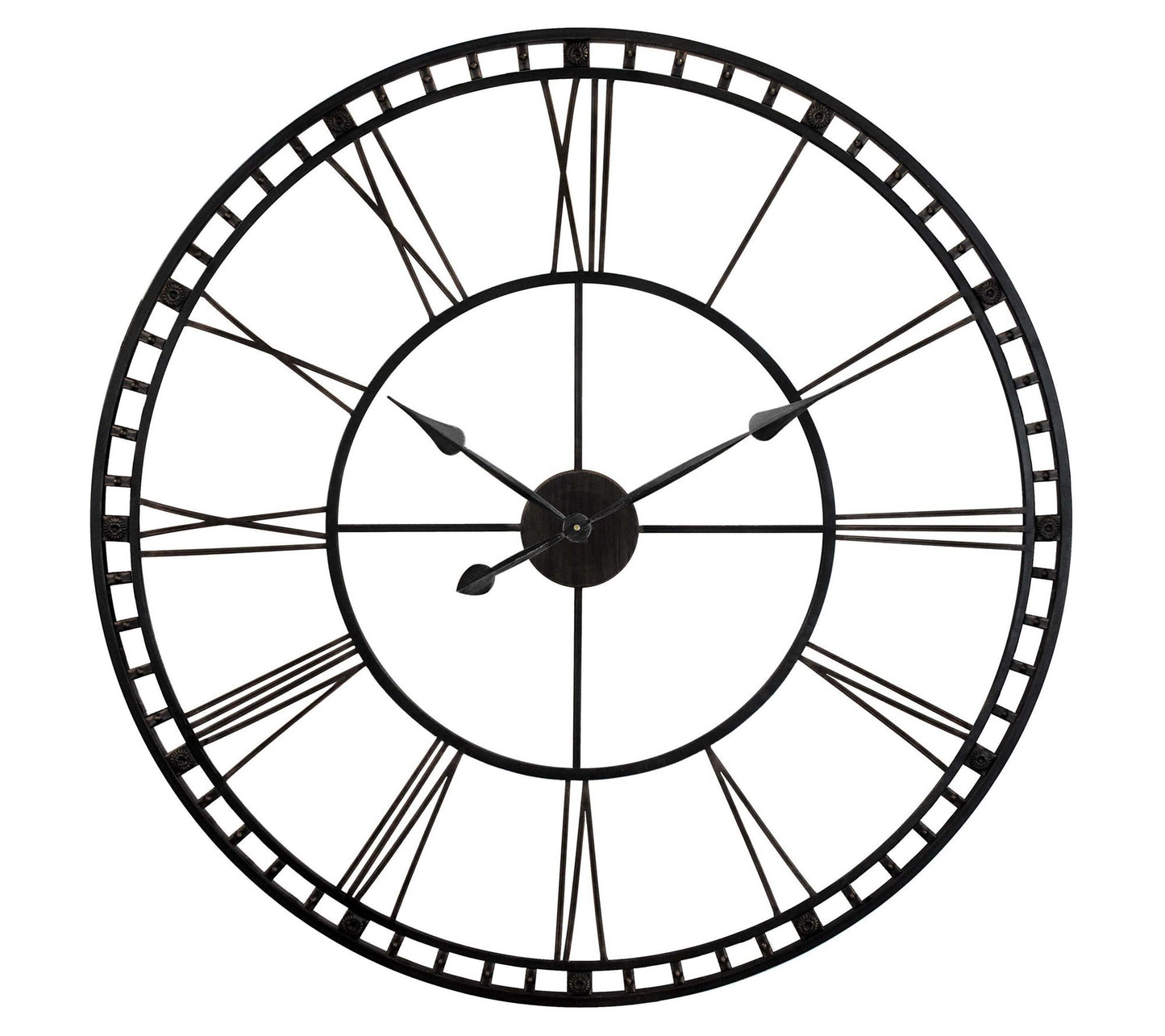 Infinity Instruments Tower XXL Wall Clock, Black, 39"
