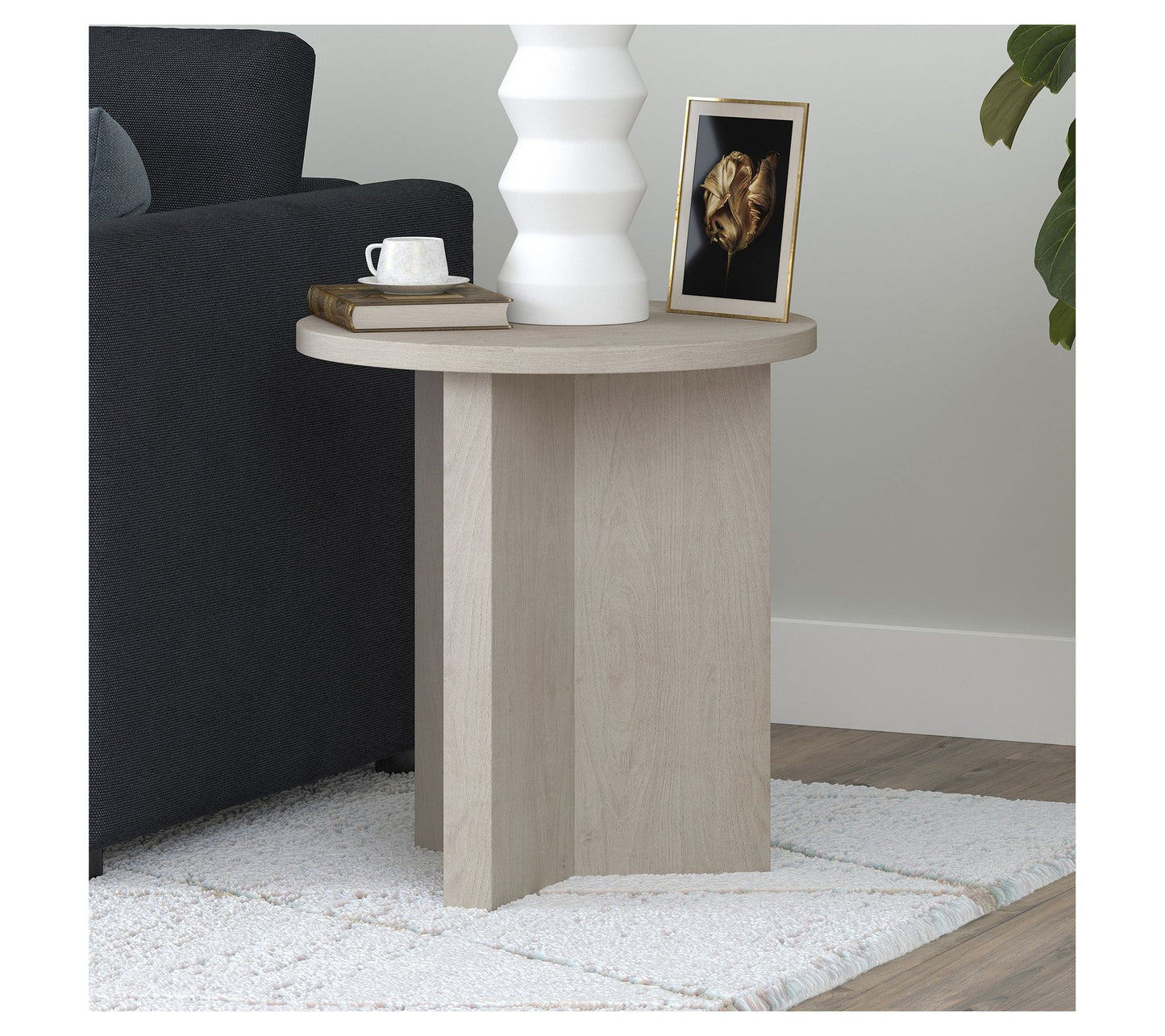 Hudson&Canal Anders 20" Wide Round Side Table