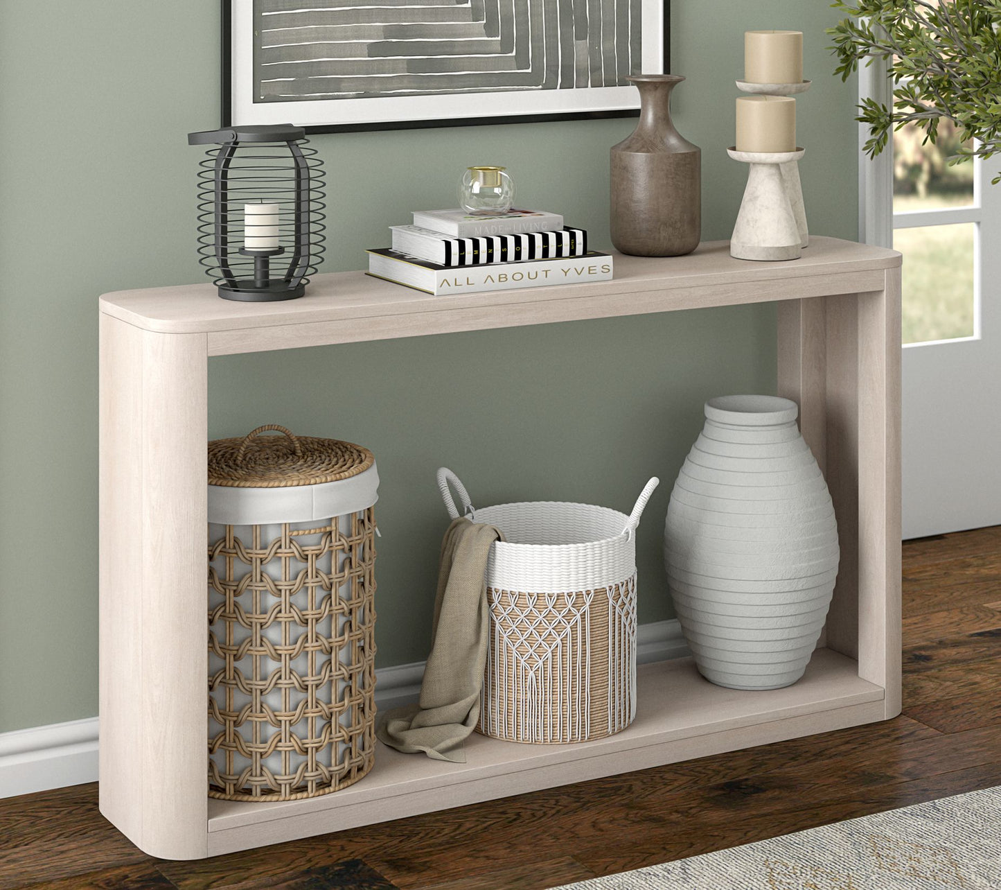 Hudson&Canal Kellan 52" Wide Rectangular Console Table