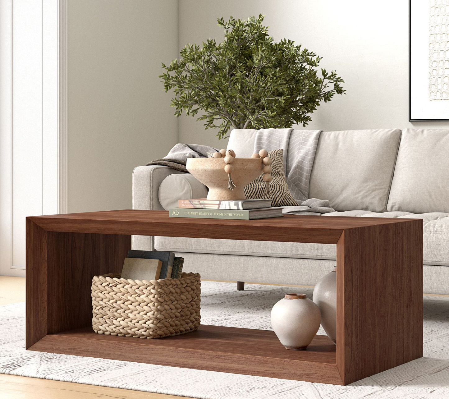 Hudson&Canal Osmond 48" Wide Rectangular CoffeeTable