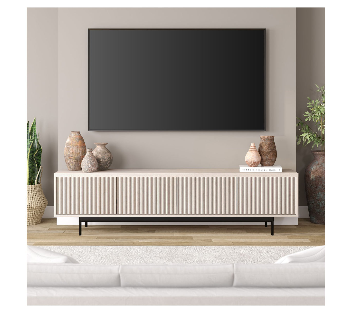 Hudson&Canal Whitman Rectangular TV Stand for TV's up to 85"