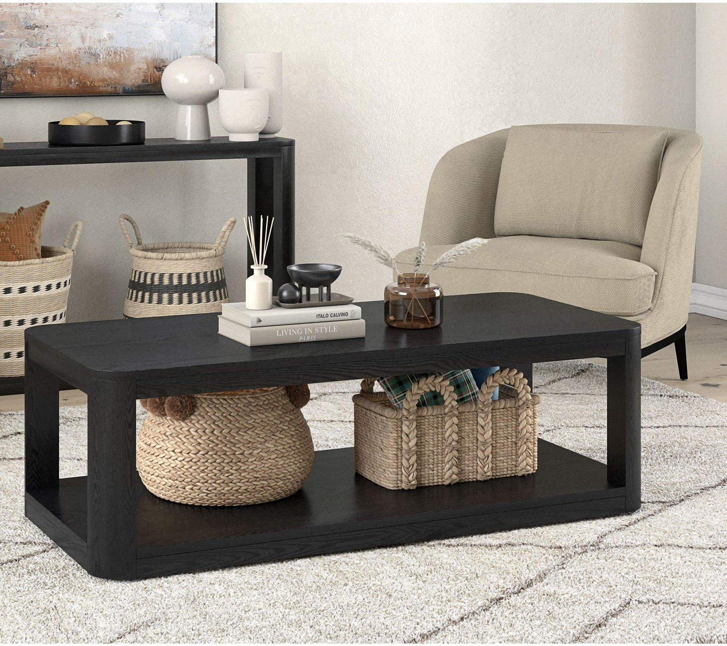 Hudson&Canal Stellan 47" Wide Rectangular Coffee Table