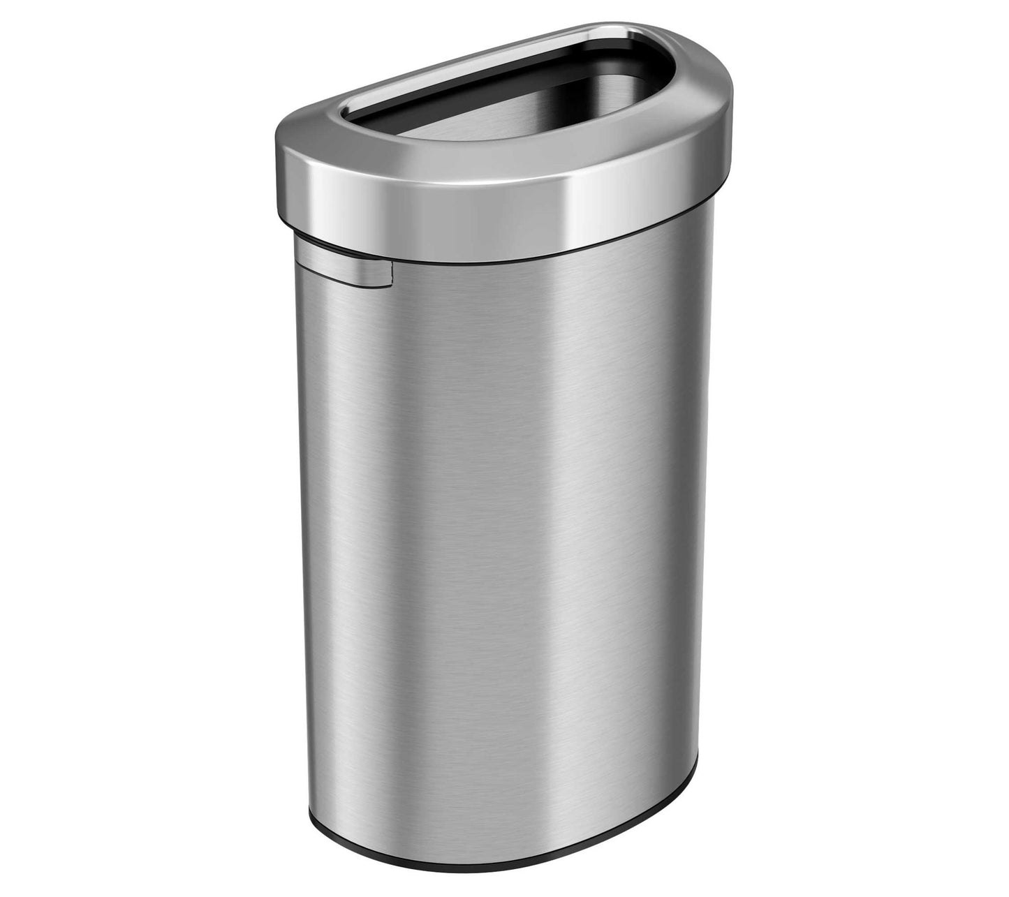 iTouchless 23-gal SemiRound Stainless Steel Open Top Trash Can