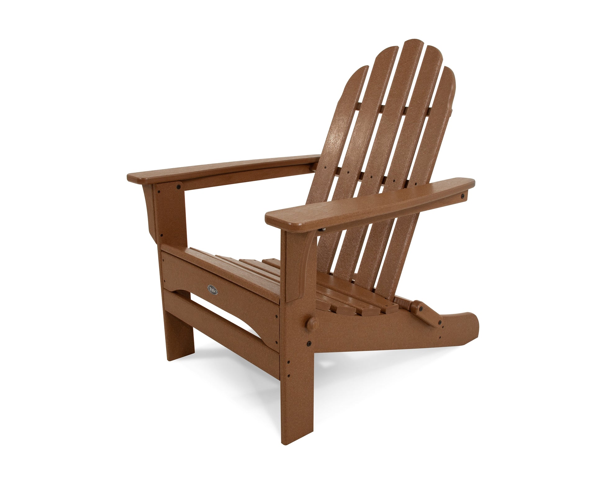 Trex Outdoor Furniture Cape Cod Tree House HDPE Frame Stationary Adirondack Chair with Slat Seat