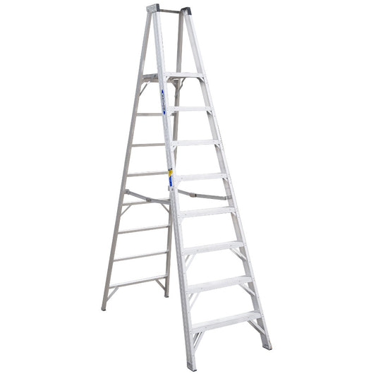 Werner P400 10-ft Aluminum Type 1a- 300-lb Load Capacity Platform Step Ladder P408