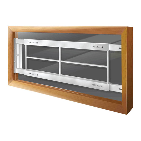 Mr. Goodbar C 42-in x 12-in White Steel Adjustable Window Security Bar S202 C 42-54