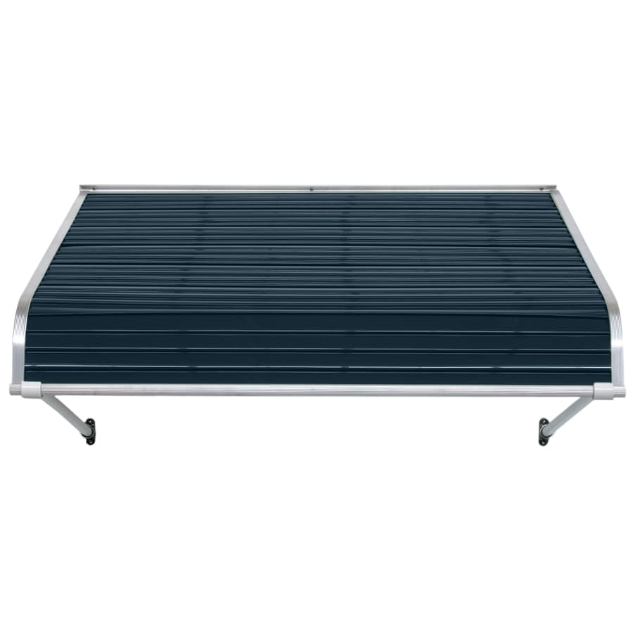 NuImage Awnings 1100 40-Inches Wide x 60-Inches Projection x 21-Inches Height Metal Bedford Blue Solid Fixed Door Awning