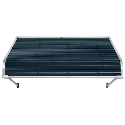 NuImage Awnings 1100 40-Inches Wide x 60-Inches Projection x 21-Inches Height Metal Bedford Blue Solid Fixed Door Awning
