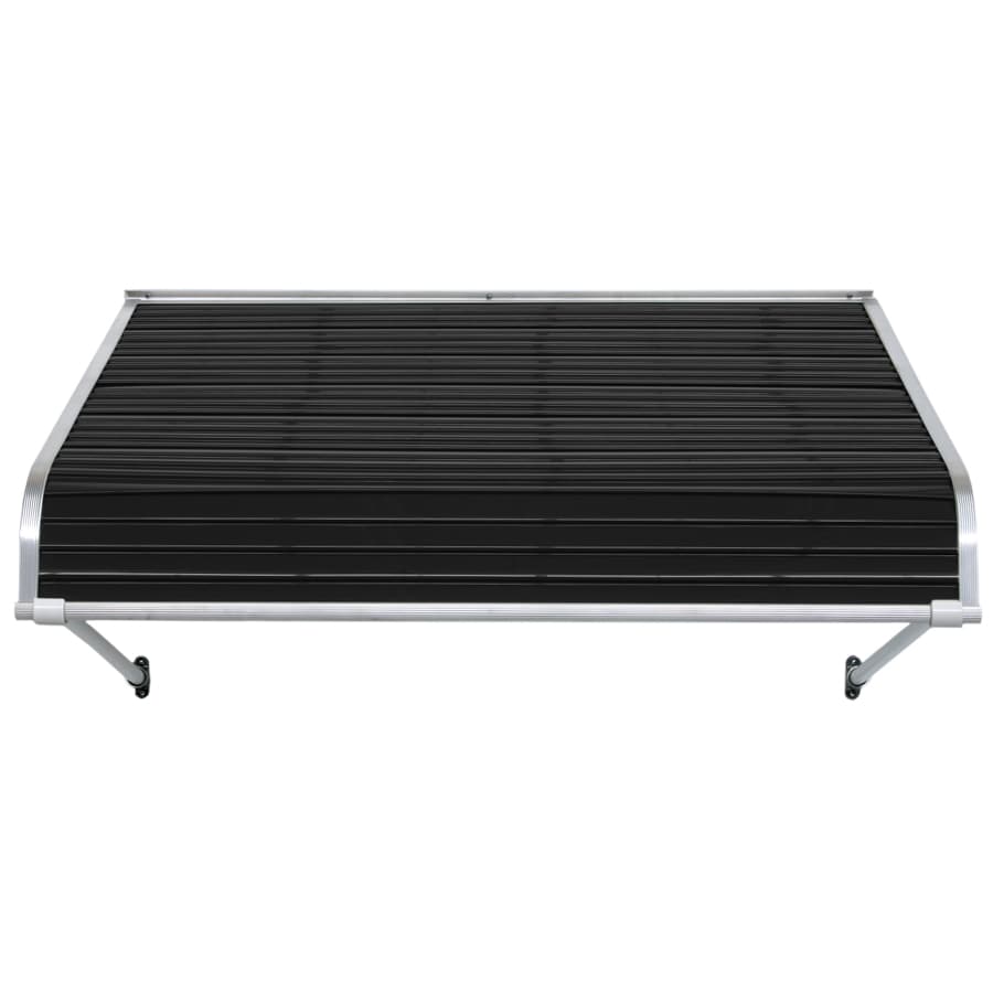 NuImage Awnings 1100 48-Inches Wide x 36-Inches Projection x 15-Inches Height Metal Black Solid Fixed Door Awning