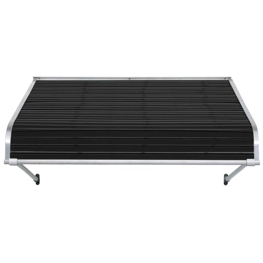 NuImage Awnings 1100 48-Inches Wide x 36-Inches Projection x 15-Inches Height Metal Black Solid Fixed Door Awning