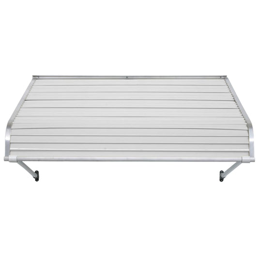NuImage Awnings 1100 40-Inches Wide x 48-Inches Projection x 18-Inches Height Metal White Solid Fixed Door Awning