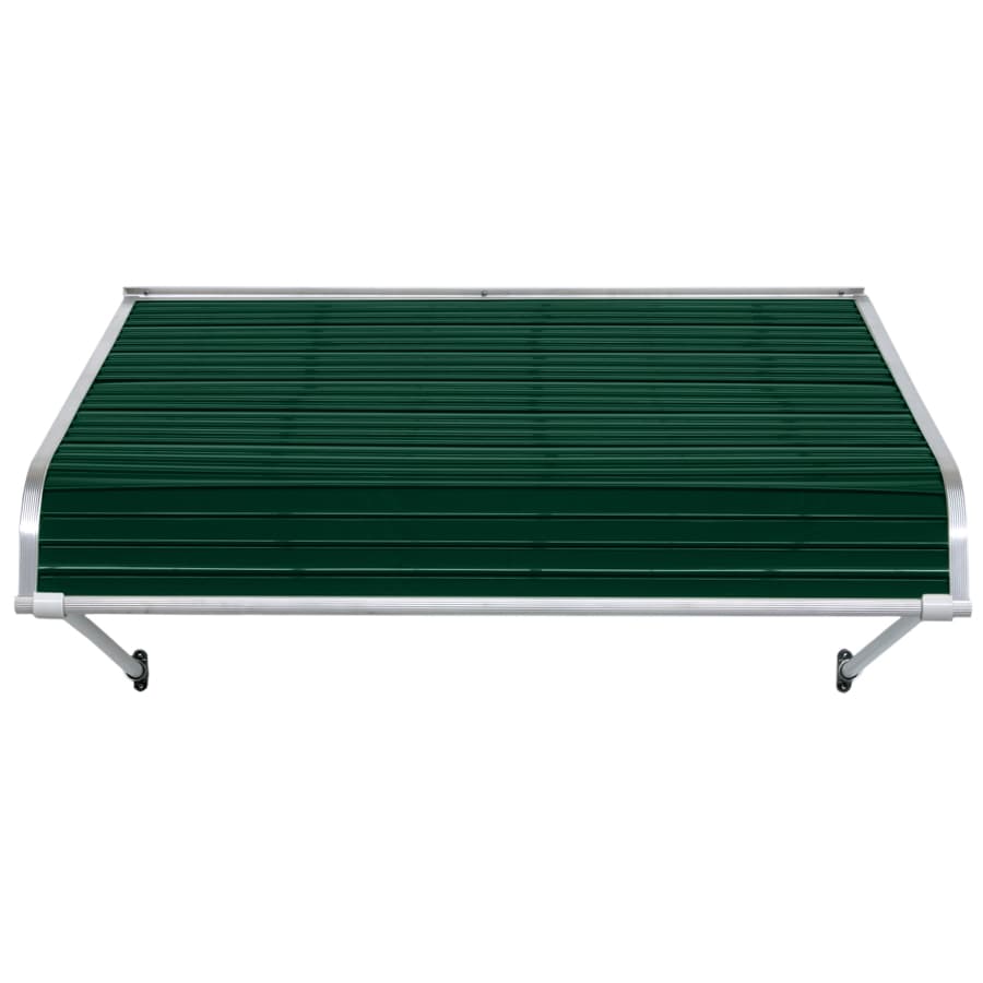 NuImage Awnings 1100 66-Inches Wide x 42-Inches Projection x 16-Inches Height Metal Evergreen Solid Fixed Door Awning