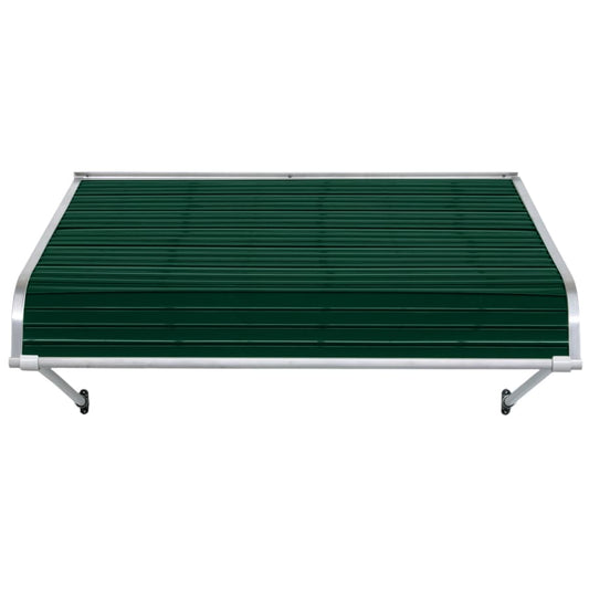 NuImage Awnings 1100 66-Inches Wide x 42-Inches Projection x 16-Inches Height Metal Evergreen Solid Fixed Door Awning