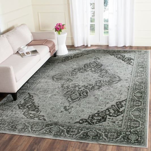 Safavieh Vintage Tabbas 11 x 15 (ft) Loomed Light Blue/Multi Rectangular Indoor Distressed/Overdyed Vintage Area rug