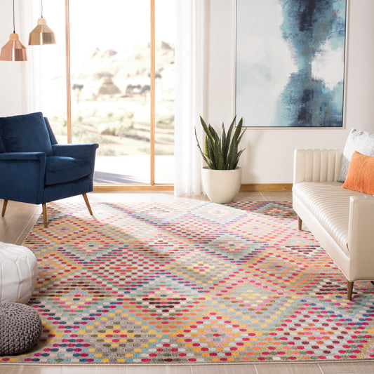 Safavieh Monaco Quilt 10 x 14 (ft) Loomed Multi/Beige Rectangular Indoor Geometric Area rug