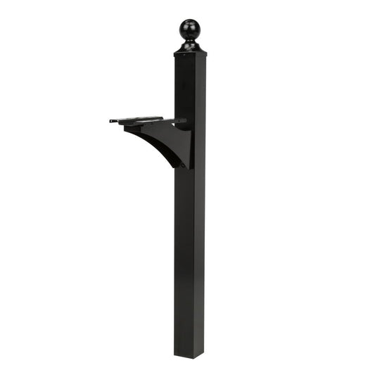 Architectural Mailboxes Black Aluminum 4 x 4 Mount Mailbox Post LP000BAM