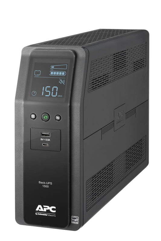 APC 6-ft Back-UPS Pro 10-Outlet 1080 Joules 900-Watt 1500Va Black Indoor Ac Surge Protector with Battery Backup BN1500M2