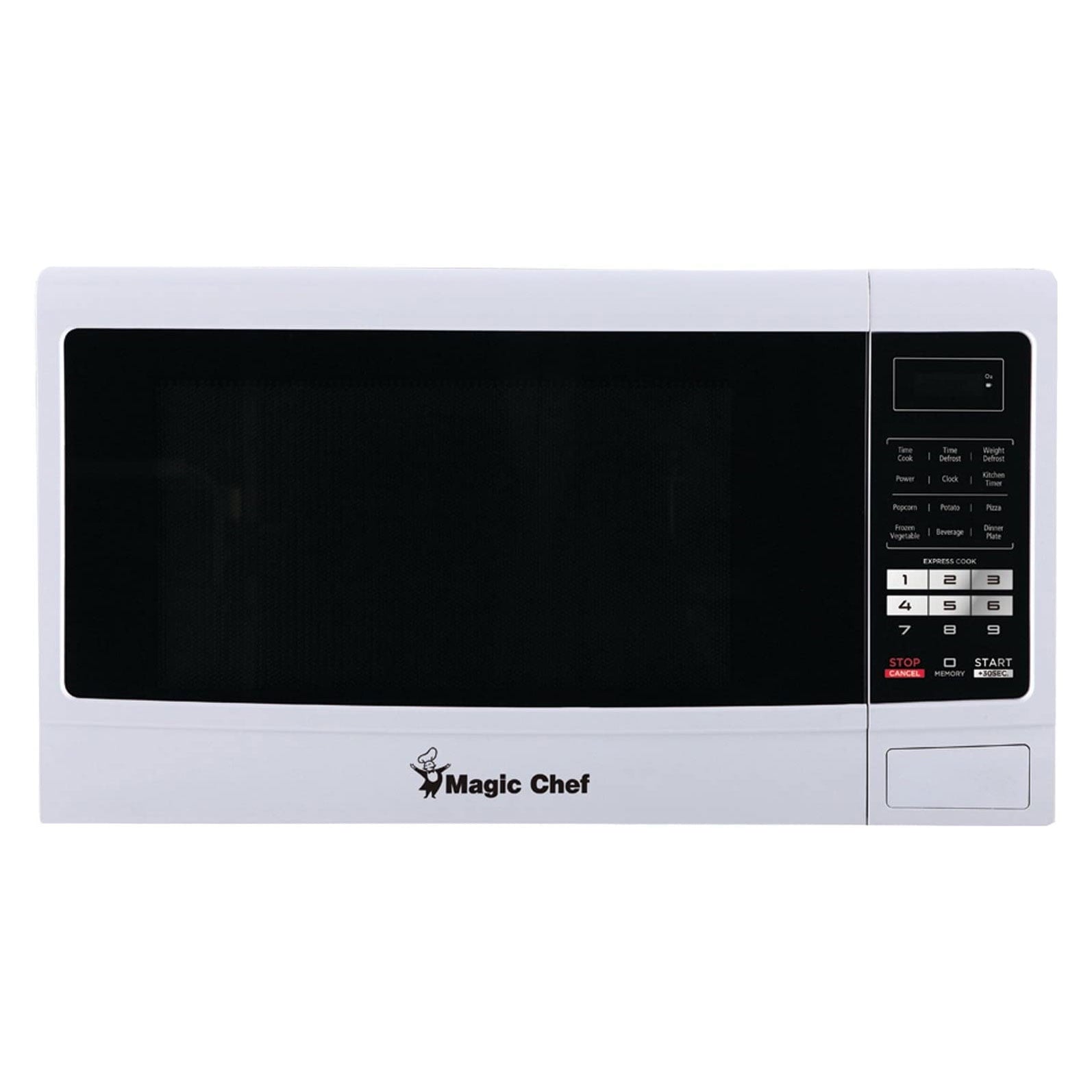 Open Box Magic Chef 1100 Watt 1.6 Cubic Feet Digital Countertop Microwave