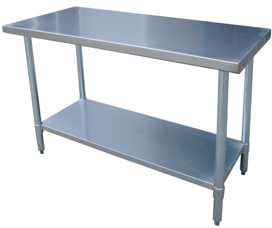 Buffalo Tools 49-in L x 35-in H Adjustable Shelf Curved-edged Chrome Worktable Steel Work Bench SSWTABLE