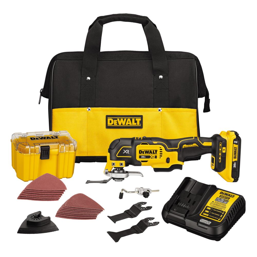 DEWALT XR 20-volt Max Cordless Brushless Variable 2-Piece Oscillating Multi-Tool Kit with Soft Case (1-Battery Included) DCS356D1