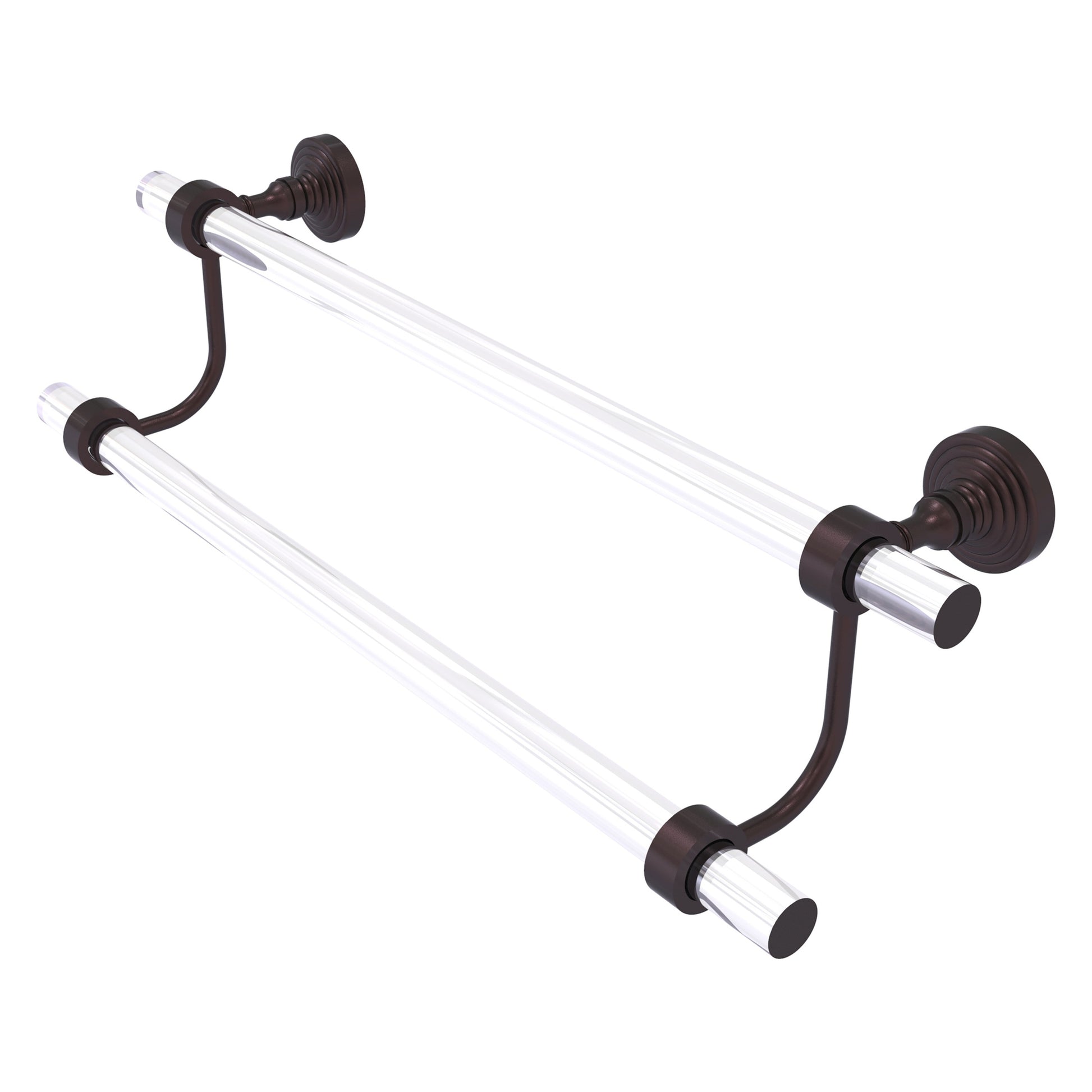 Allied Brass Pacific Grove 30-in double Antique Bronze Wall mount Double Towel Bar