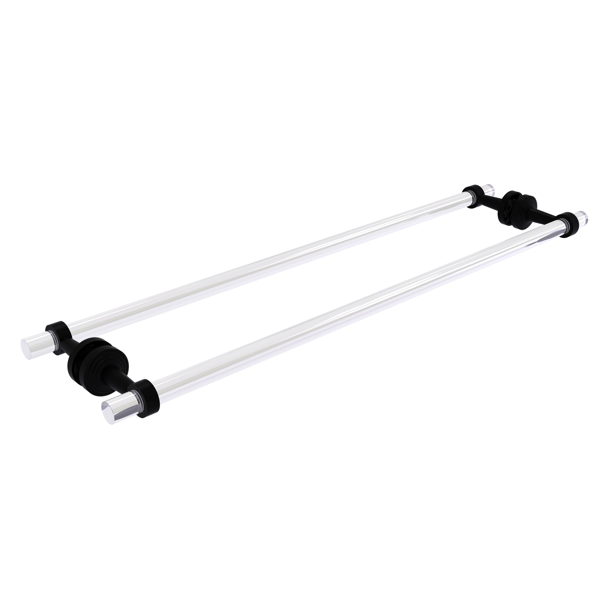 Allied Brass Pacific Beach 30-in double Matte Black Wall mount Double Towel Bar