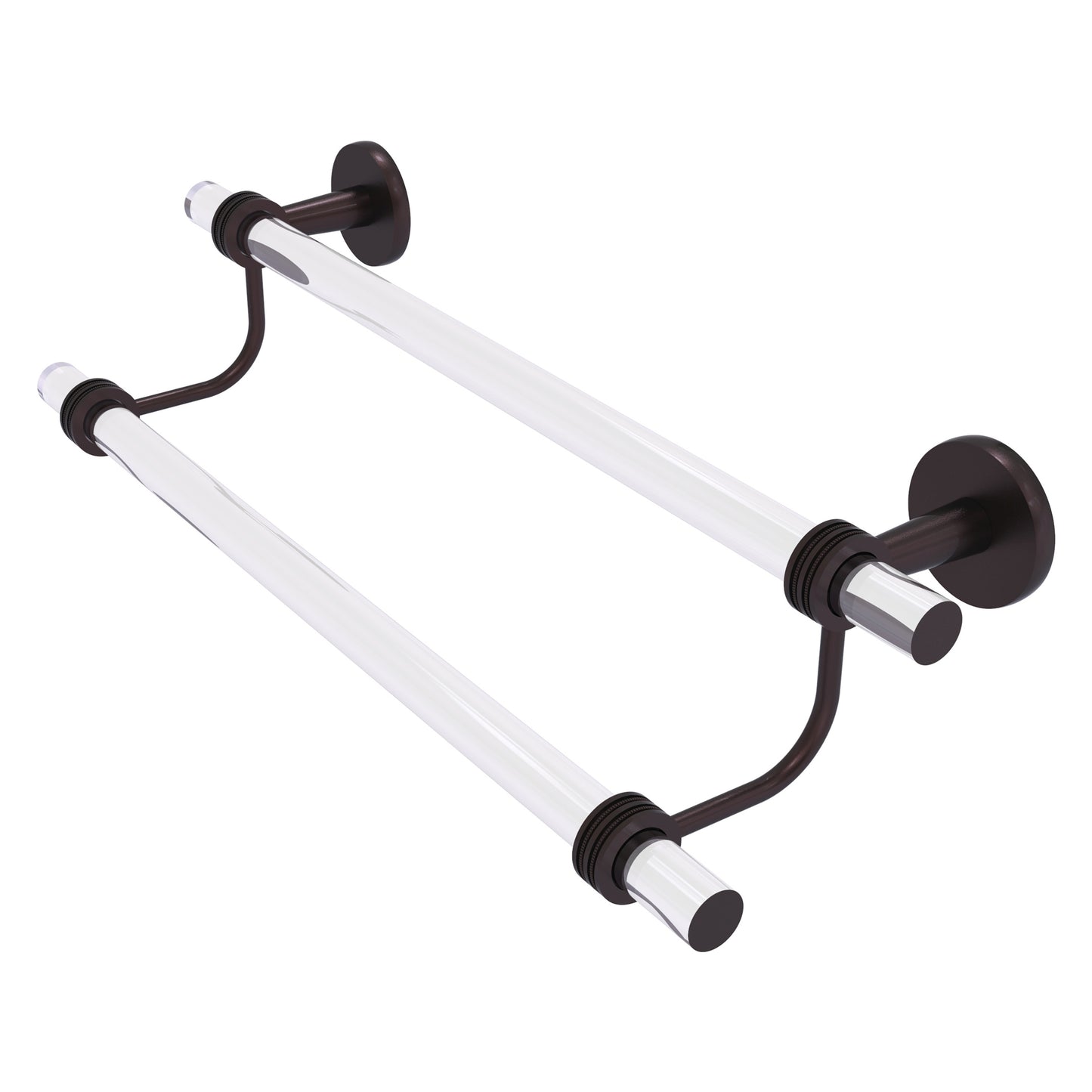 Allied Brass Clearview 36-in double Antique Bronze Wall mount Double Towel Bar