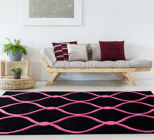United Weavers Of America Bristol 8 x 8 (ft) Pink Round Indoor Trellis Area rug