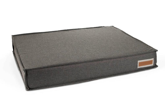 The Houndry Rectangular Stone Shepherd Sunbrella acrylic fabric Dog Bed ( Large )