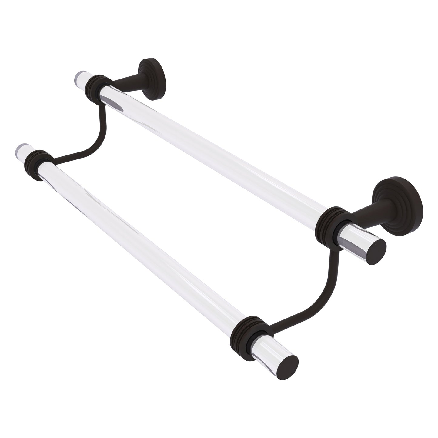 Allied Brass Pacific Beach 30-in double Oil-rubbed bronze Wall mount Double Towel Bar