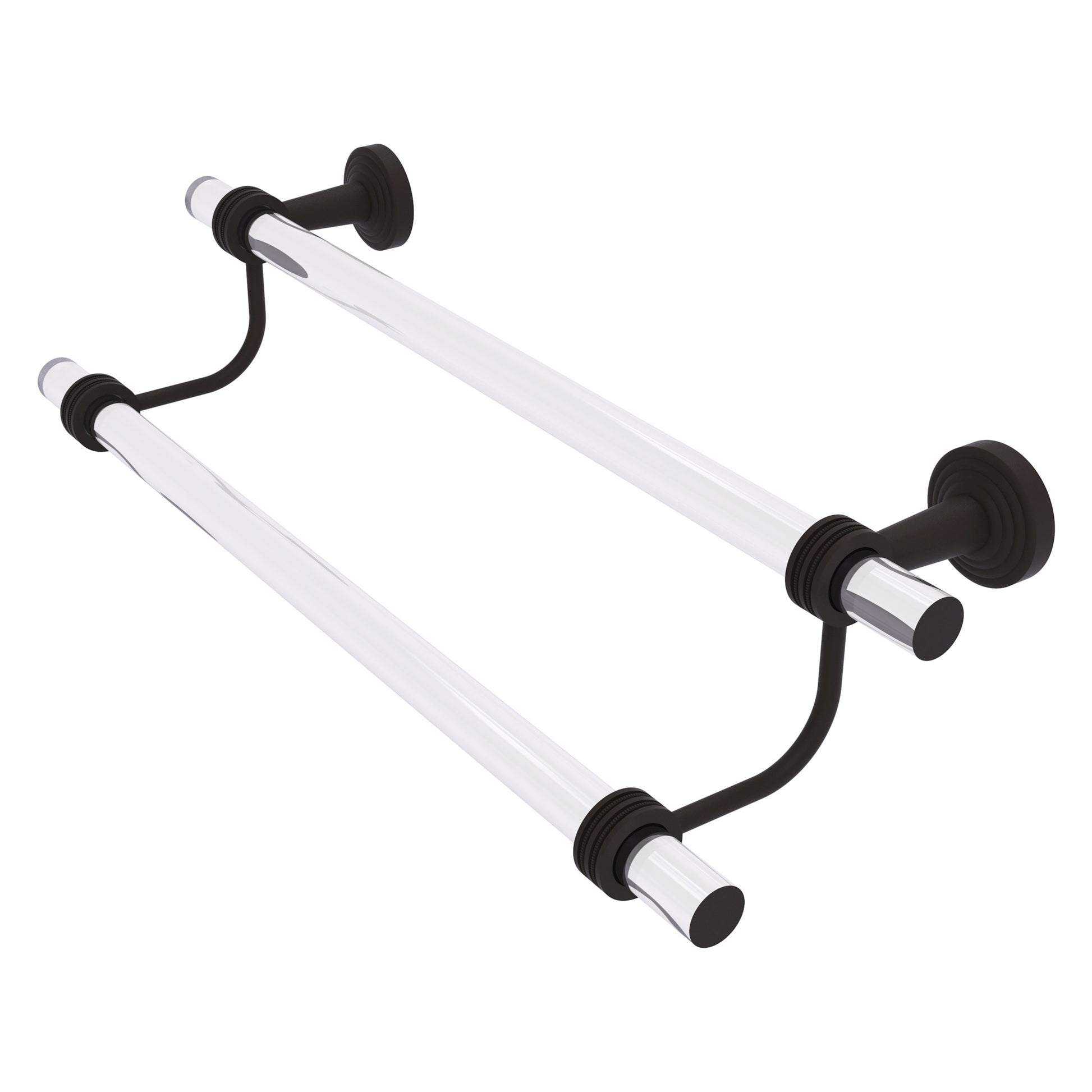 Allied Brass Pacific Beach 30-in double Oil-rubbed bronze Wall mount Double Towel Bar