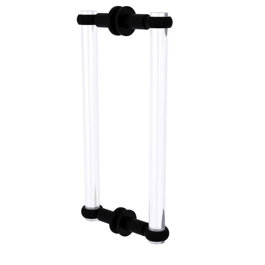 Allied Brass Matte black 12-in Hinged shower door Handle