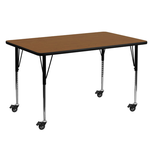Flash Furniture Oak Rectangular Kid's Play Table