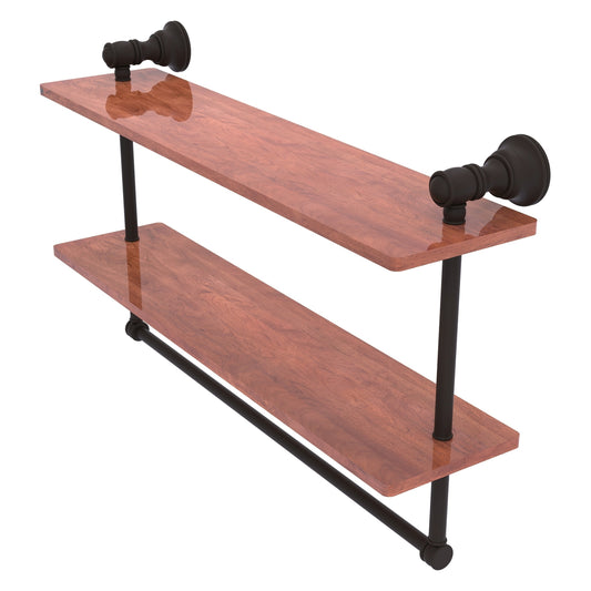 Allied Brass Carolina Oil Rubbed Bronze 2 -Tier Wall mount Bathroom Shelf ( 22-in x 9.5-in x 5-in )