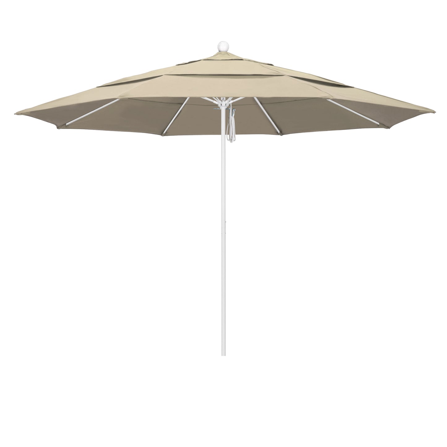 California Umbrella 11-ft Aluminum Beige No-tilt Market Patio Umbrella