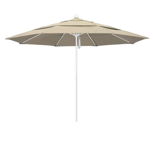 California Umbrella 11-ft Aluminum Beige No-tilt Market Patio Umbrella