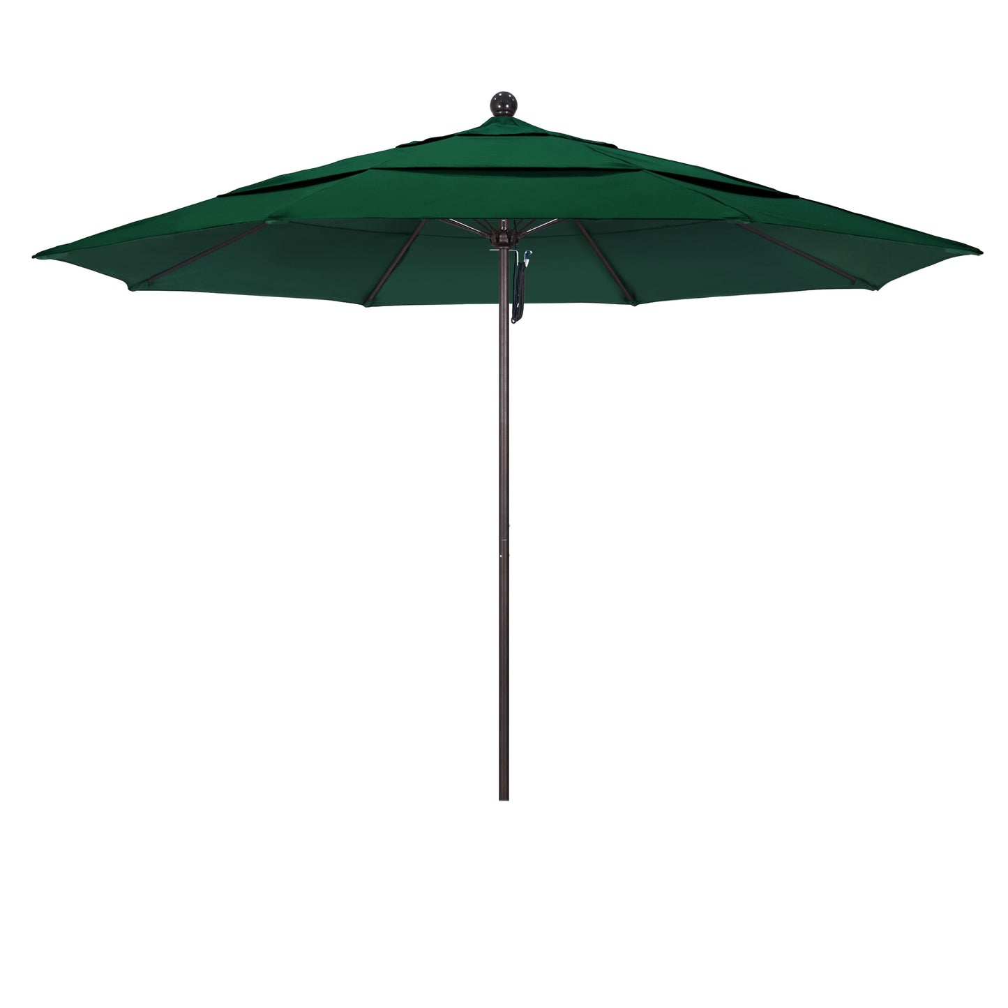 California Umbrella 11-ft Aluminum Green No-tilt Market Patio Umbrella