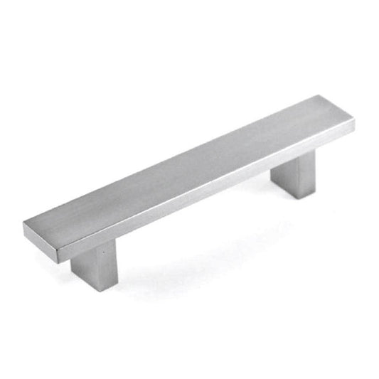 Kingsman Hardware Flat rectangular series 4-in (102Mm) Center to Center Brushed Nickel Rectangular Bar Drawer Pulls (50-Pack) LW6-50