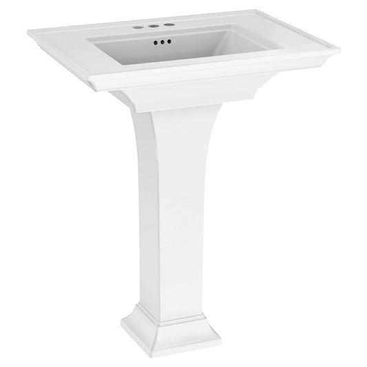 American Standard Town Square S Fireclay Traditional White Pedestal Sink Combo ( 22.5-in x 30-in x 35.1875-in