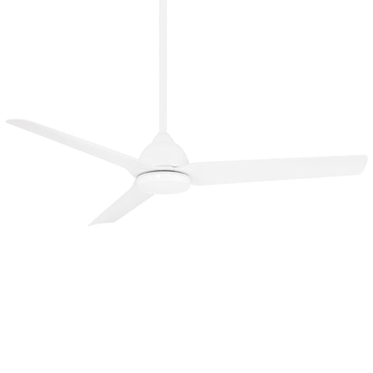 WAC Lighting Mocha 54-in Matte White Indoor/Outdoor Smart Ceiling Fan Light Kit Compatible and Remote (3-Blade) F-001-MW