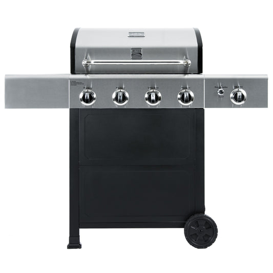 Kenmore Black and stainless steel 4 -Burner Liquid Propane Gas Grill 1 -Side Burner