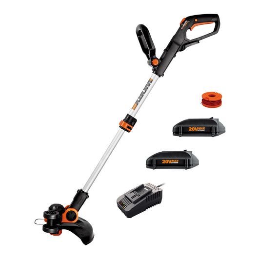WORX Power Share 20-volt Max 12-in Telescopic Shaft Battery String Trimmer 2 Ah (Battery and Charger Included) WG163.10