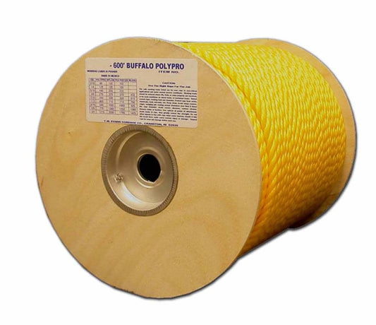T.W. Evans Cordage 0.5-in x 1200-ft Twisted Polypropylene Rope (By-the-Roll) 80-032