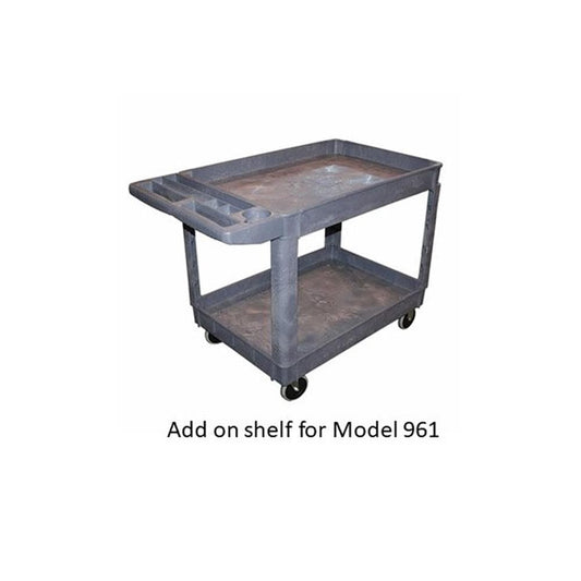 American Forge & Foundry Polypropylene Utility Cart Shelf, Gray, 30-in x 16-in - Model 961 Compatible 963