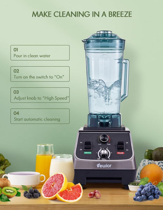 2200W Blenders for Kitchen, Professional Blender with 68oz Container & 27oz To-Go Cup, Countertop Blender for Shakes and Smoothies