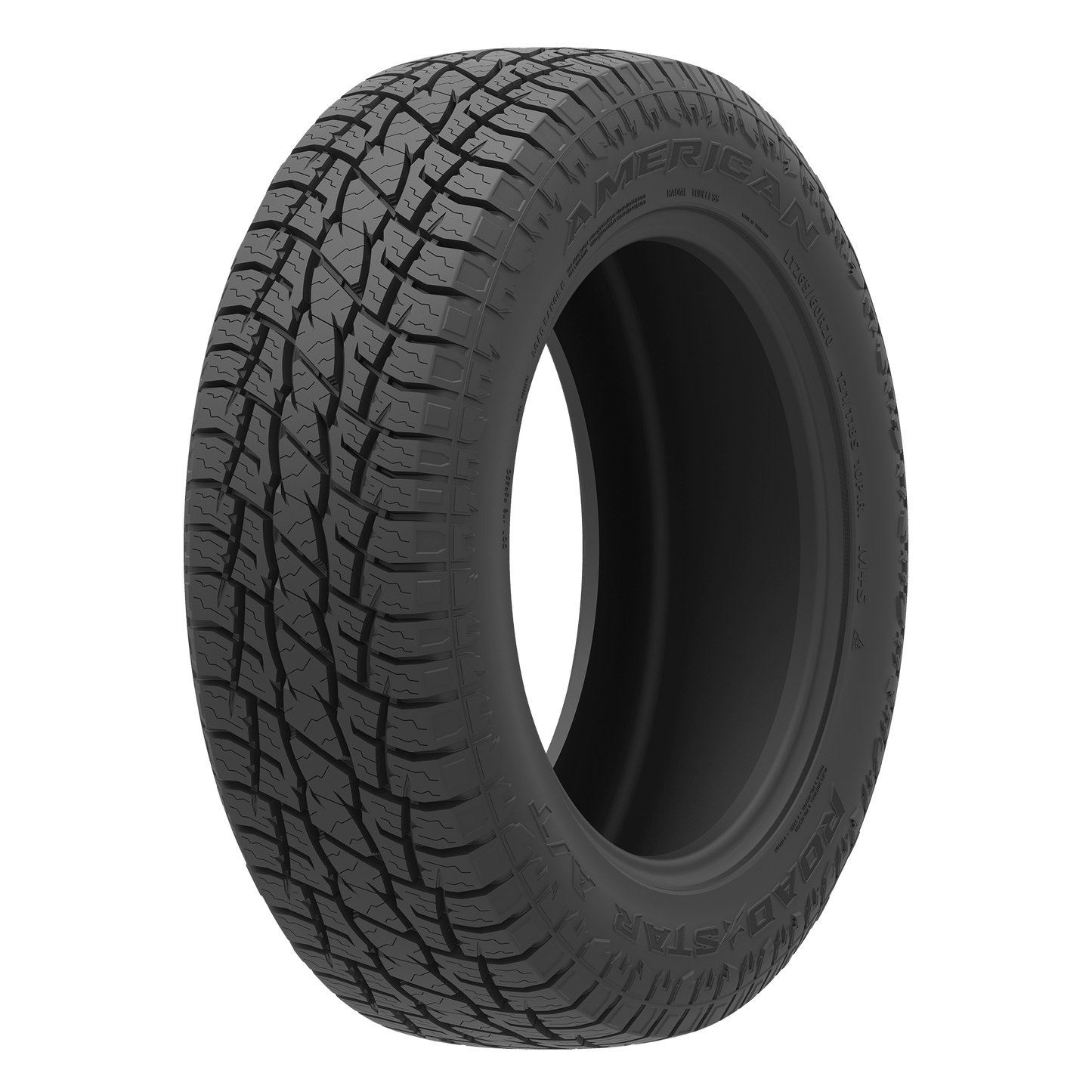 285/45R22 American Road Star A/T 116H XL Black Wall Tire